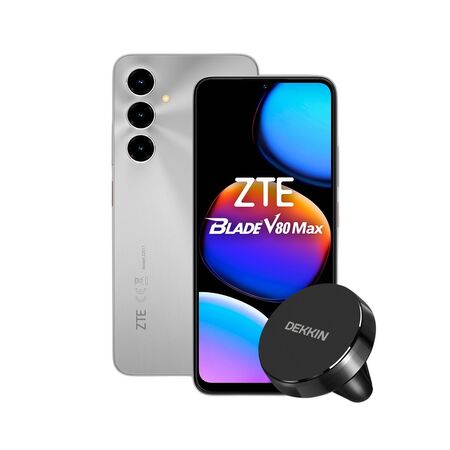 Combo ZTE V80 Max 4+256GB Silver + Car Holder Redondo Dekkin