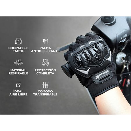 Guantes de Moto Riding Tribe con Protección de Nudillos y Palma - Talle L