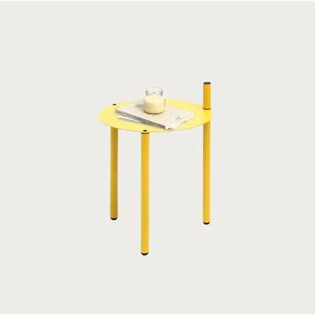 Mesita Auxiliar Iron Matera DS Home 52 x 36 cm Ocre