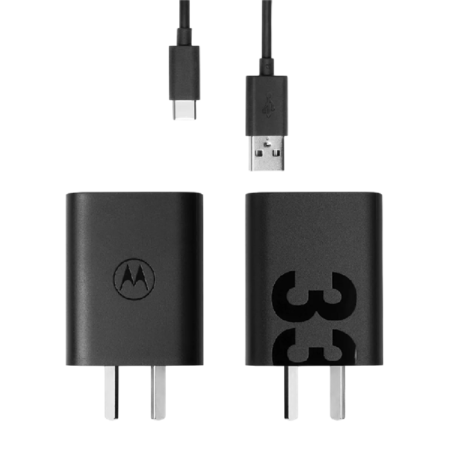 Cargador con cable Motorola 33w