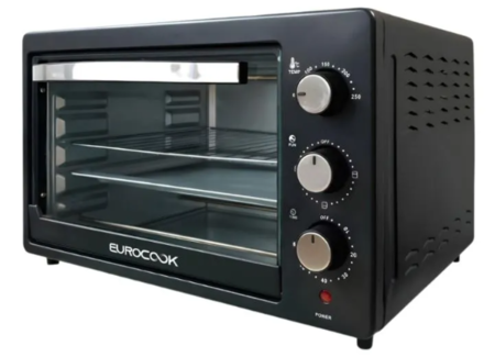 Horno Eléctrico Eurocook DN45E-M 55Lts 2000Watts Negro