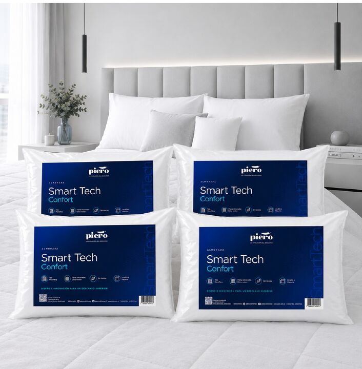 Almohadas Smart Tech Confort Piero Fibra 70x40cm Combo x4 - Vista 3