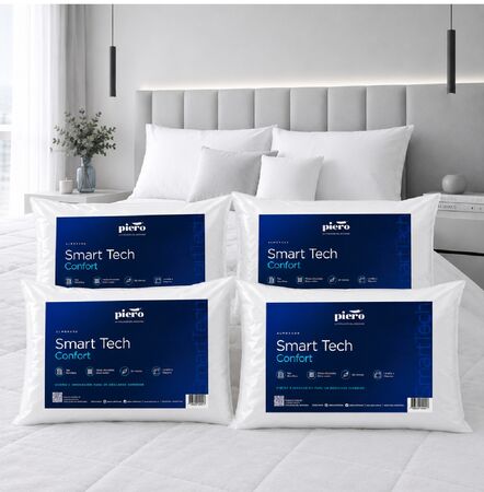 Almohadas Smart Tech Confort Piero Fibra 70x40cm Combo x4