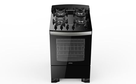 Cocina Multigas 56 cm Atma Negra CCM056N