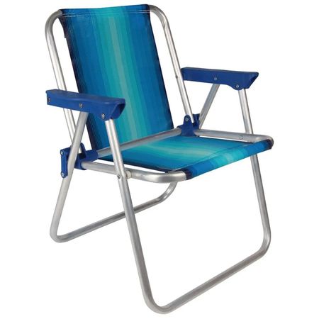 Reposera Silla Infantil De Aluminio Azul Mor Niños