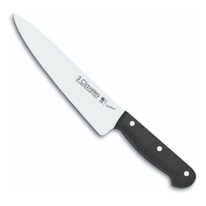 Cuchillo Cocinero 3 Claveles Uniblock Acero Inoxidable 30cm Negro - Vista 1