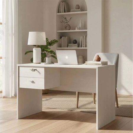 Escritorio Oficina PLATINUM de 1 Metro Gris Andino con Llave 501