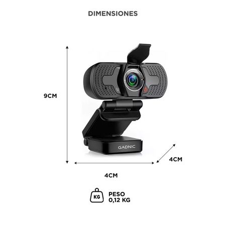 Cámara Web Gadnic Full HD 1080P con Micrófono 30 FPS