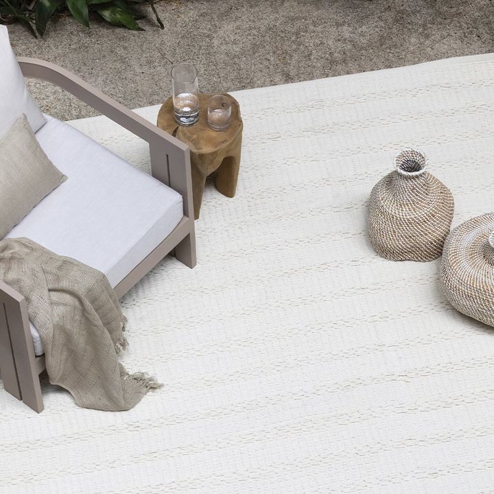 Alfombra simil Yute Blanco - 250x350 cm - Vista 5