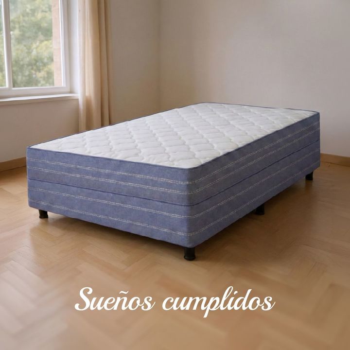 Conjunto Sommier y Colchón Elite Everest 1 Plaza (80x190 cm) - Espuma Alta Densidad - Vista 2