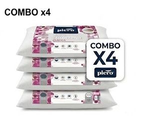 Combo X4 Almohadas Piero Visco Sensazione Clásica 62x40 Memory Foam