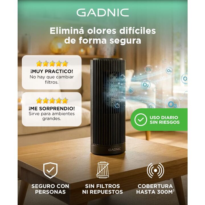 Ozonizador Blanco Gadnic O3P Pro 12mg/h Desinfectante y Antibacterial 300m3 - Vista 2