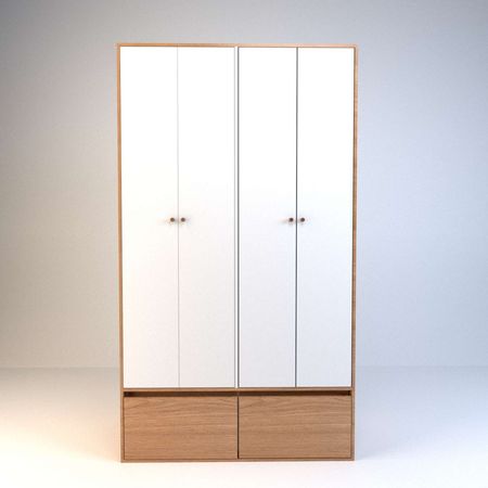 Placard de Abrir 1,2m 4 Puertas 2 Cajones 2 Zapateros Olmo F. Everest Tables