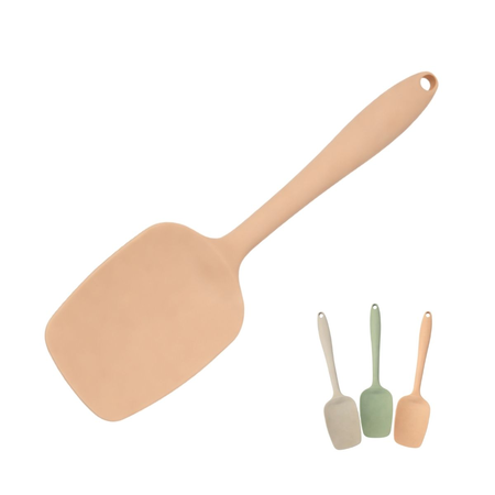 Espatula Cuchara Silicona Rosa