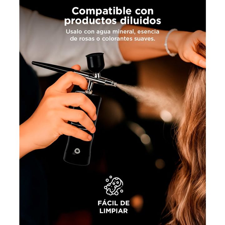 Mini Compresor Gadnic Aerógrafo Facial Manicura - Vista 3