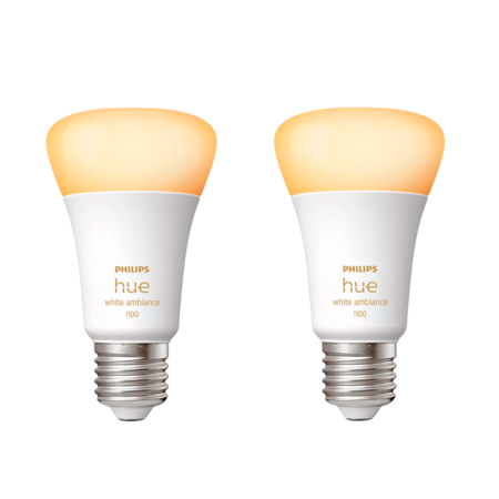 Pack x2 Lampara Led Inteligente Philips Hue E27 Calida Fría
