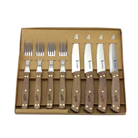 Set de 4 Cuchillos 5″ + 4 Tenedores Asado Kangkawe - Vista 2