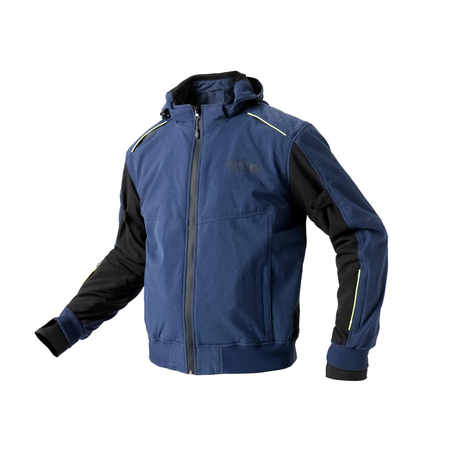 NTO Campera Moto Zip Hoodie Zero Evo Hombre Negro Azul 