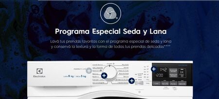 Lavasecarropas 8kg Inverter 1200rpm Ewd08b Blanco Electrolux