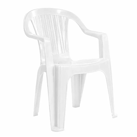 Sillón plástico GardenLife Titan con Apoya Brazos Blanco F820000