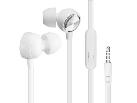 Auriculares Acc-Au-047 In-Ear Dekkin Con Micrófono 3,5 Mm Blanco