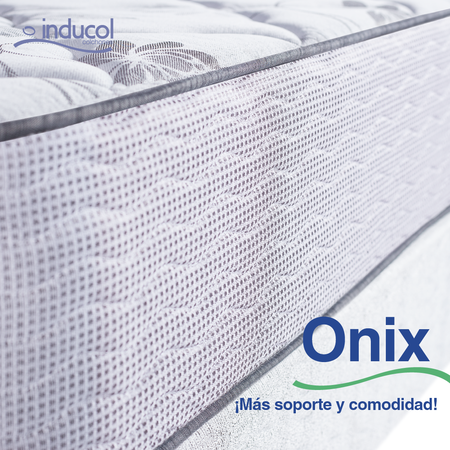 Colchon Inducol Onix Super Queen 160x200cm de Resortes Bonnell y Jackard