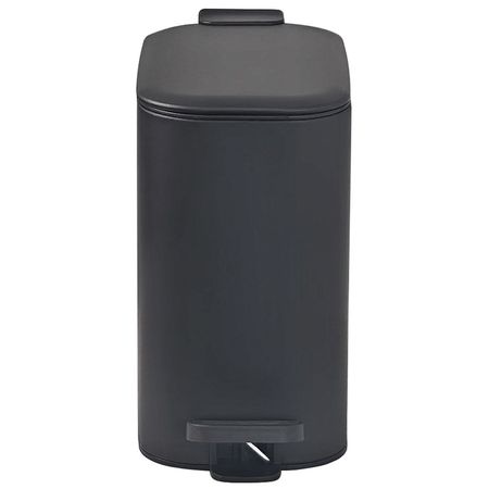 Cesto De Basura Angosto Con Pedal Negro Matel 12 Lts
