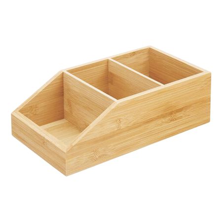 Organizador 3 Divisiones Bambú Apilable 15x25,5x9 - Suka