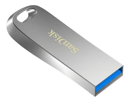 Pendrive Sandisk Ultra Luxe 128gb Usb 3.2 Gen 1 400Mb/s Plateado  