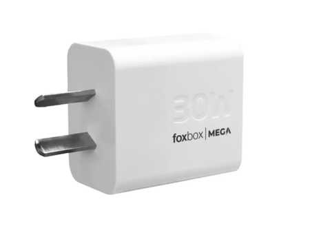 CARGADOR FOXBOX GAN MEGA 30WATTS SIN CABLE BLANCO(7993)