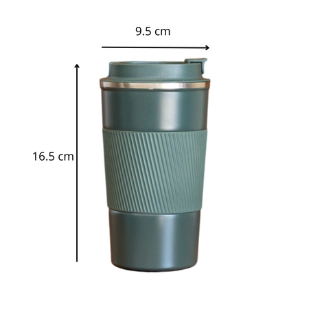 Vaso termico acero inoxidable cafe frio calor 510ml verde