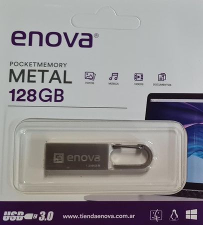 Pendrive eNova llavero metal 128gb