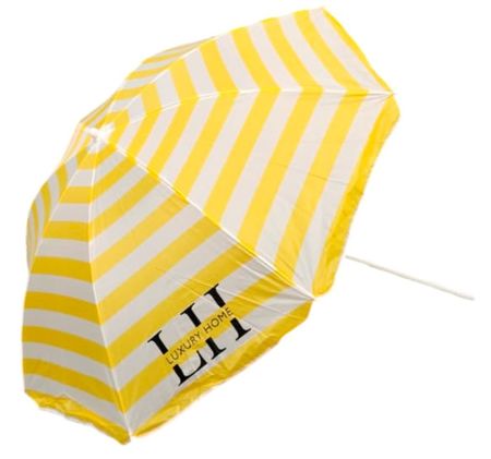 Sombrilla Luxury Home Lh-804 Reclinable 1.8Mts Blanco Y Amarillo