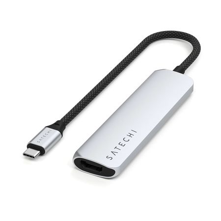 Hub USB-C Satechi 4 en 1 Slim HDMI 4K 100W Plata