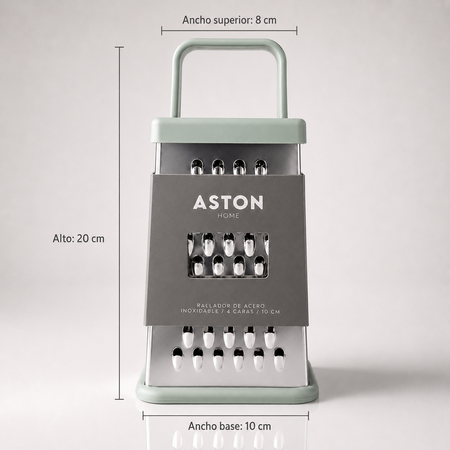 Rallador Manual 4 Caras Acero Inoxidable Antideslizante Aston