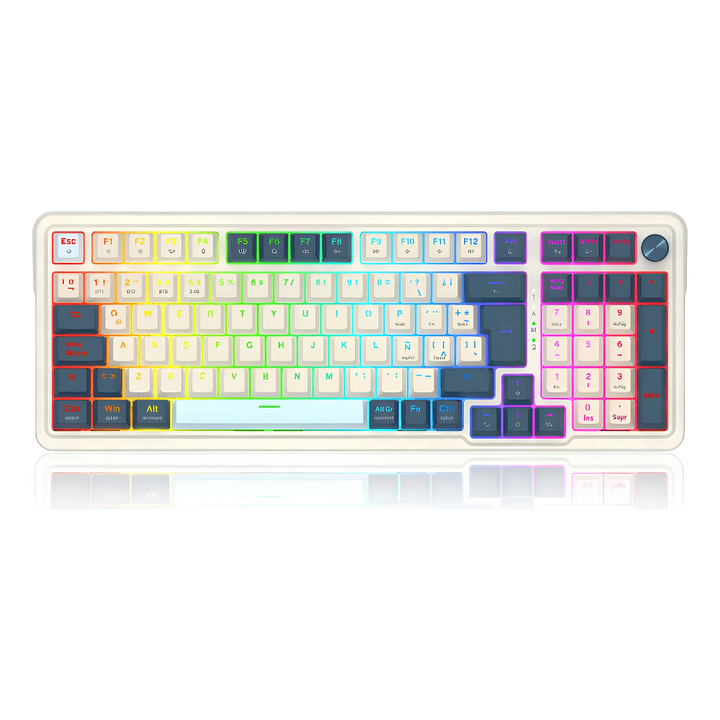 TECLADO REDRAGON K686 EISA PRO SP (C:BLANCO/AZUL) - Vista 1