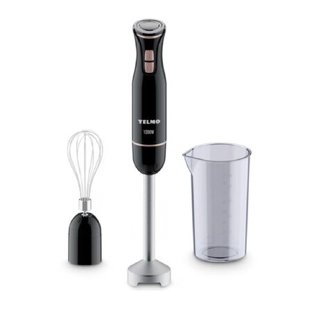 MIXER LICUADORA DE MANO YELMO LM1550 PICADORA 1200 WTS 2 VELOCIDADES ACERO INOX