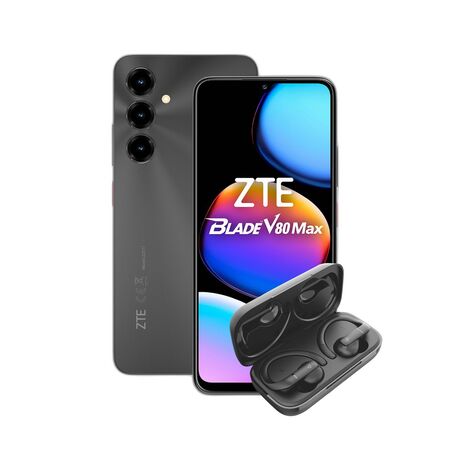Combo ZTE V80 Max 4+256GB Negro + Auriculares Hune TWS Haba Sport