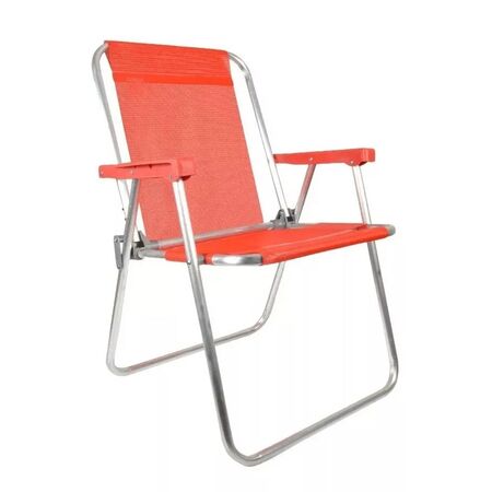 SILLA SILLON ROJA DE ALUMINIO CAÑO 7/8