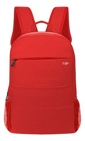 Mochila Porta Notebook T-go Hombre Mujer Reforzada Urbana Color Rojo 