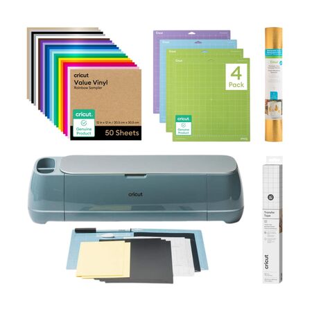 Cricut Maker 4 Vinilo Metalizado y Multicolor Cinta de Transferencia y Pack de Tapetes