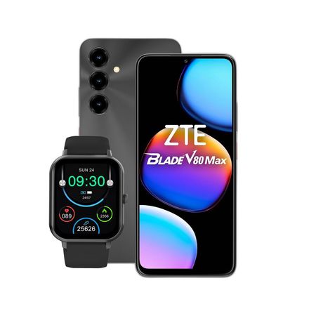 Combo ZTE V80 Max 4+256GB Negro + Smartwatch Dekkin 1.83" TFT IP67
