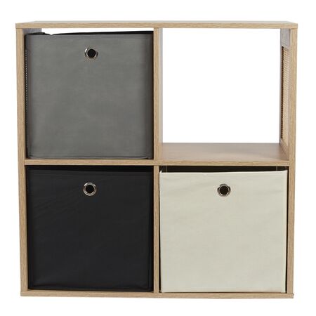 MODULAR ORGANIZADOR ATMA HOME BALI MARRON 4 COMPARTIMENTOS 66X66X32CM ATH-HD0244