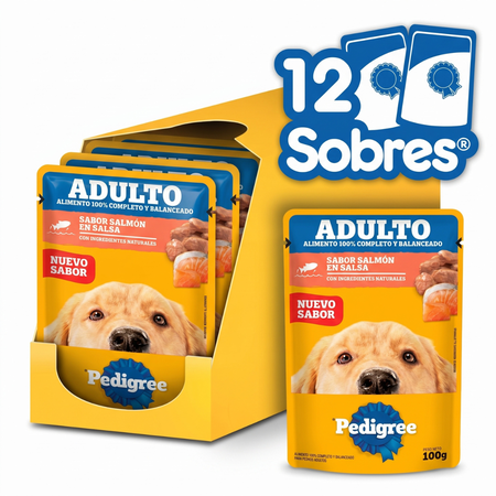 Pedigree Alimento Húmedo Sobrecito Perro Adulto Salmon 12 un