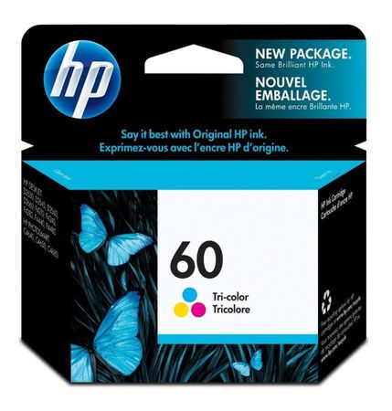 Cartucho de Tinta HP 60 CC643WL TRICOLOR original D2500 F4200