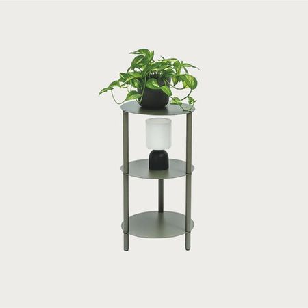 Mesita Auxiliar Iron 3 Pisos DS Home 77 x 36 cm Verde Musgo