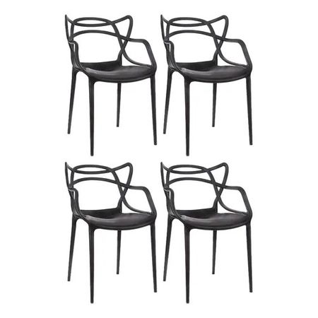 Sillas Master x 4 Uni. Negras