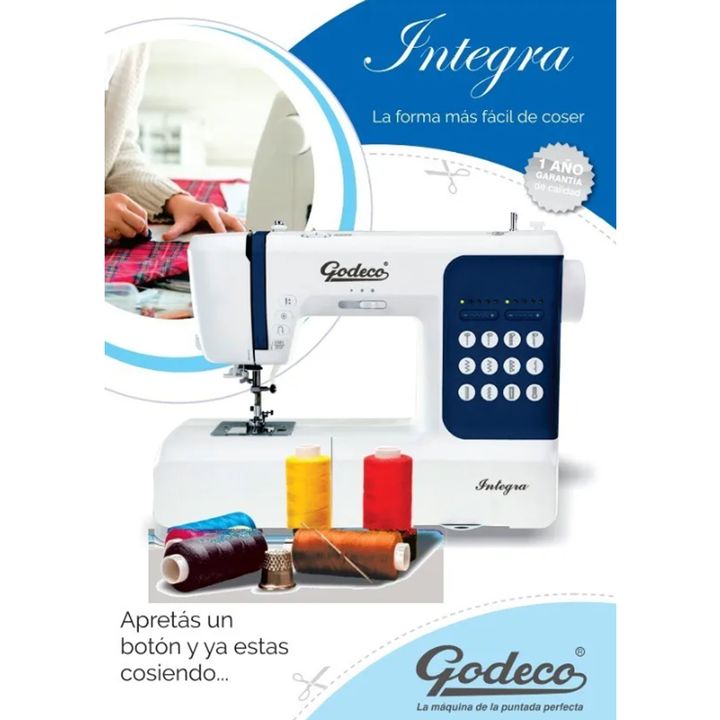 Maquina De Coser Brazo Libre Electronica Basica Godeco Integra - Vista 2