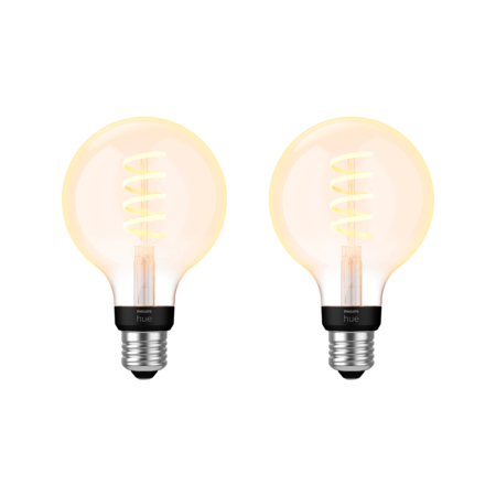 Lampara Led Filamento Philips Hue E27 G93 Cálida/Fría x2 Uni