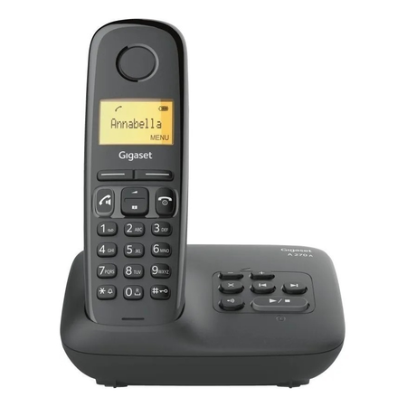 Teléfono gigaset a270 a contestador inalámbrico color negro